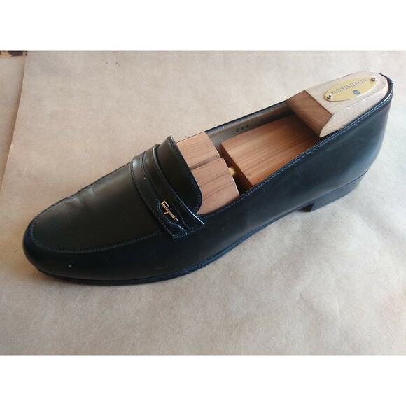 Salvatore Ferragamo Men\'s dreads Shoes With Logo Size 10B Black Made In Italy main image 5